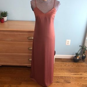 Maxi long mauve dress